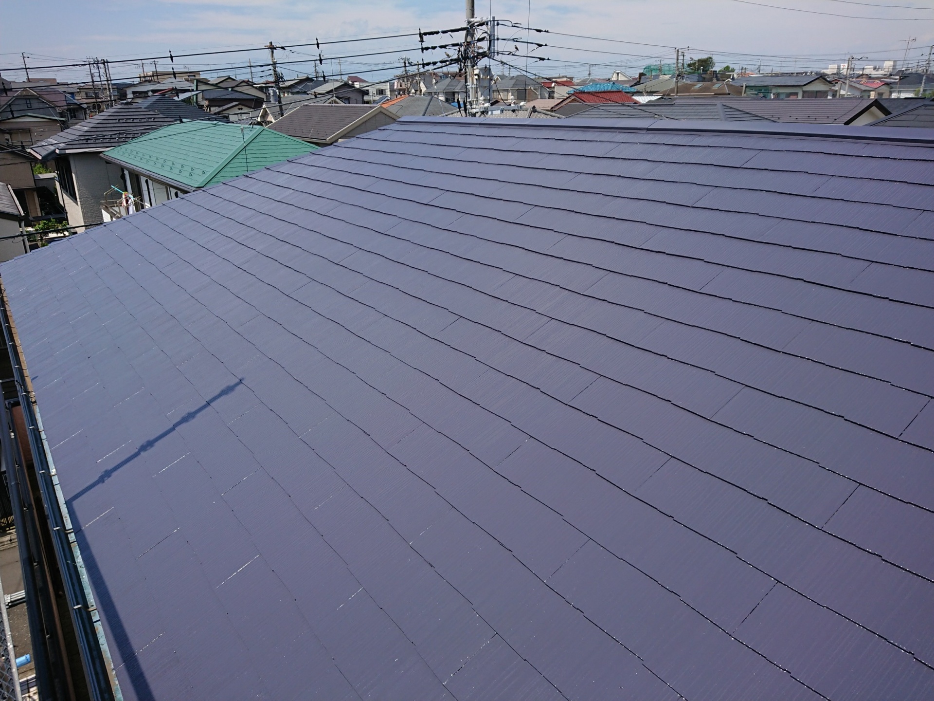 横浜市泉区中田南にて2回目の屋根塗装は日本ペイントさんの遮熱塗料の ...